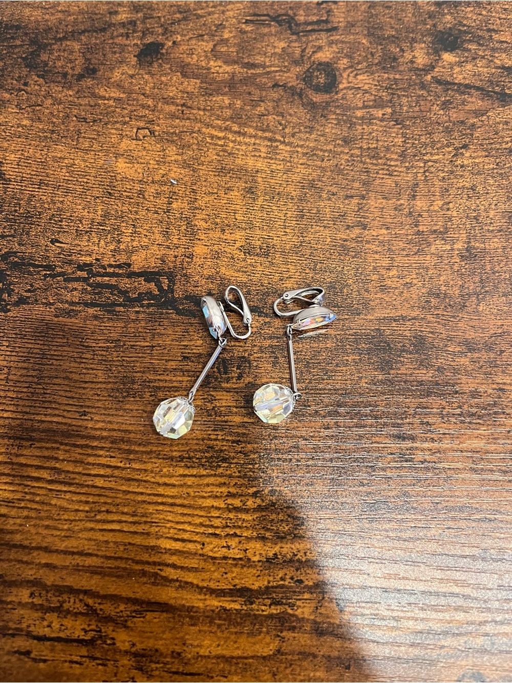 Clear Crystal Drop Clip-On Earrings - Women Jewelry Earrings